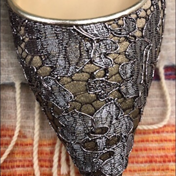 new jimmy choo silver romy 60 lace pumps - Picture 3 of 14